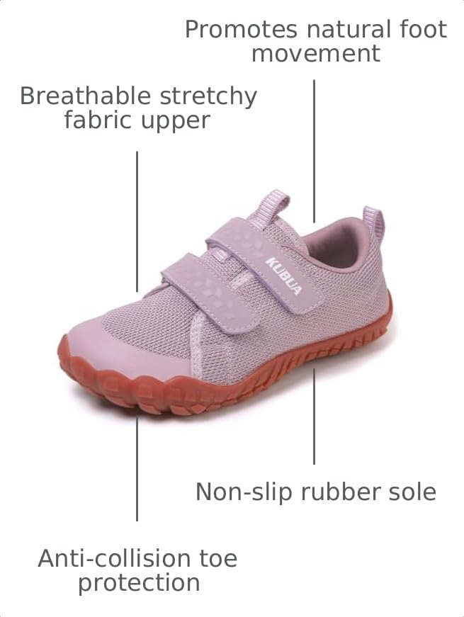 Image of KUBUA Barefoot Shoes for Kids Boys Girls Wide Toe Box Zero Drop Sneakers | Minimalist Lightweight, Breathable, Comfortable, Easy On /Off, Hiking, Tennis, Walk, Daily Wear, Toddler, Little Kid, Big Kid