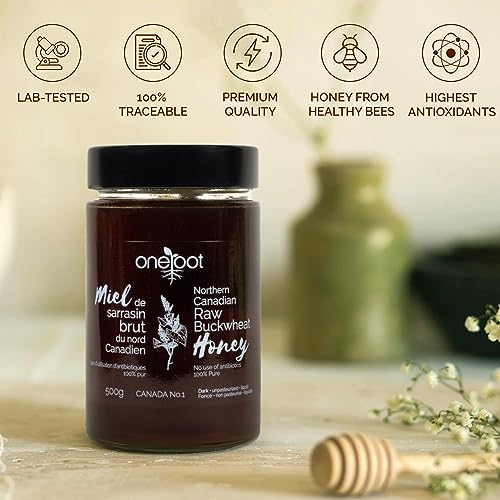 OneRoot Raw Honey Bundle 500g Buckwheat y 1.1 lbs Canadian Wildflower miniatura 6