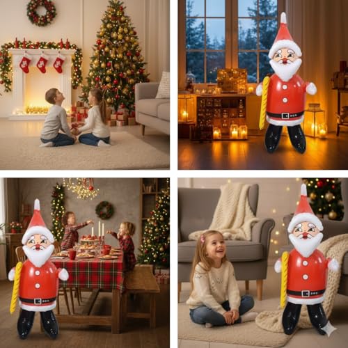 Image of Santa Claus Blow Up Christmas Inflatable Air Balloon Gift for Kids| Fun Festive Collectibles | PoPo Toys 