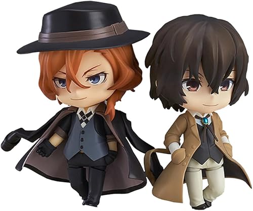 QAHEART Nakahara - Figuras de Chuuya, 2 piezas de Dazai Osamu, figura de anime de PVC movible intercambiable, figura de acción de anime