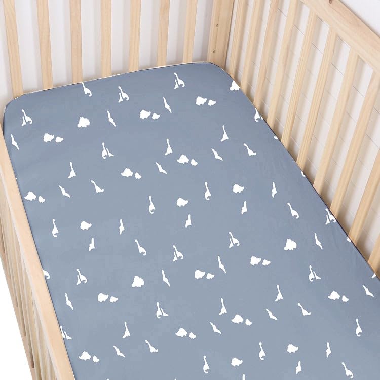 Image of gunamuna Crib Sheet – Ultra-Soft, Breathable Fitted Sheet for Standard Cribs, Cozy Sleep Surface for Babies and Toddlers, Dino
