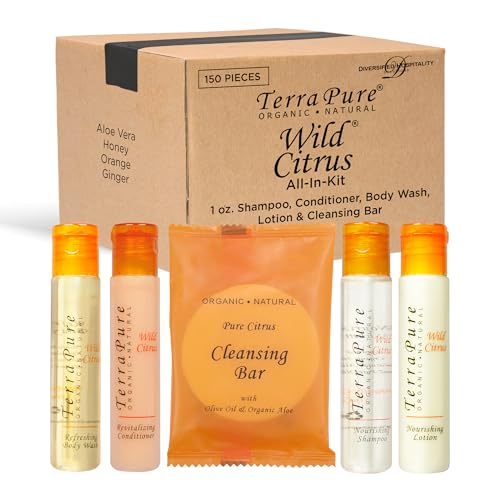 Terra Pure Wild Citrus | 1 oz. Liquids and 1 oz. Bar Soaps | 1-Shoppe All-In-Kit | 150 Pieces