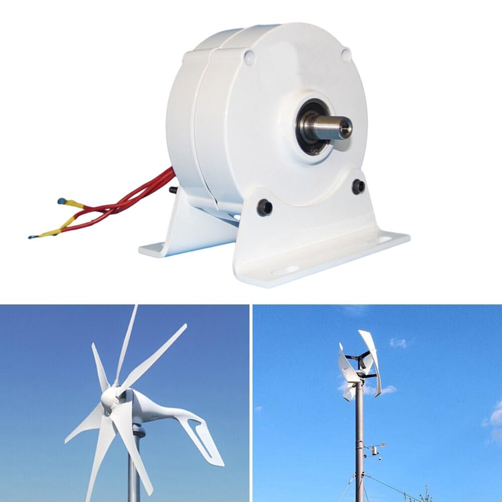 OUKANING 100W Vertikalwindrad – 12/24V, Spiralförmig, Permanentmagnet, Inkl. Controller, IP67