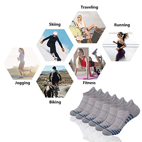 Fundency 6 Pack Women Ankle Athletic Socks Low Cut Breathable Running Tab Socks With Cushion Sole #TOP5