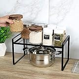 LINFIDITE Cabinet Shelf Kitchen Countertop Organizer Shelf Cupboard Stand Spice Rack Wire Shelves...