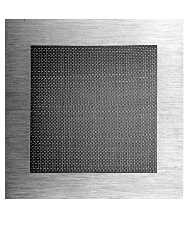 Grille d'aération acier inoxydable brossé 200x200mm bouche de ventilation