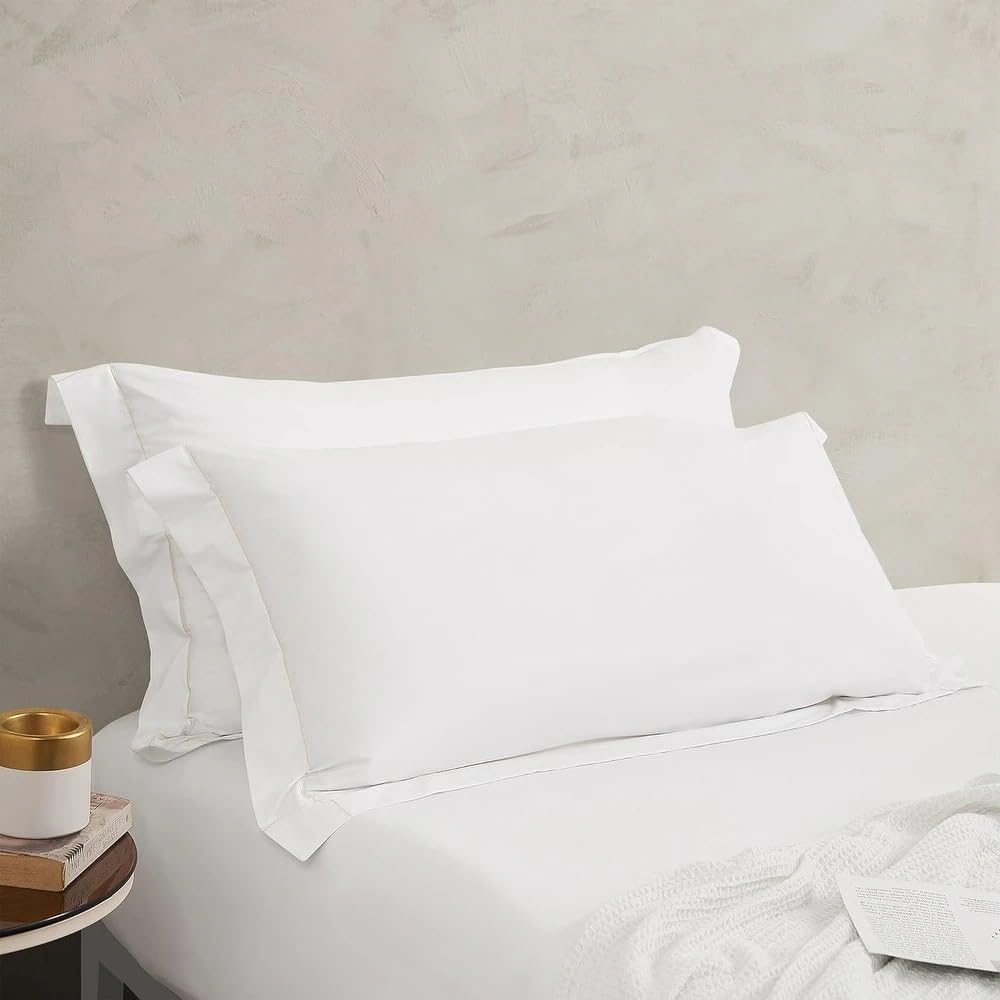 The White Willow Soft Fabric Pillow Case 24" L x 16" W x 5" H Inches, Washable, Removable Zippered Pillow Cover Only, Fits Standard Size Cooling Gel Bed Pillow- Green