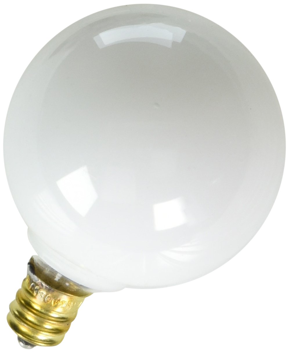Westinghouse 25 Watt G16.5 Incandescent Light Bulb with E12 Candelabra Base