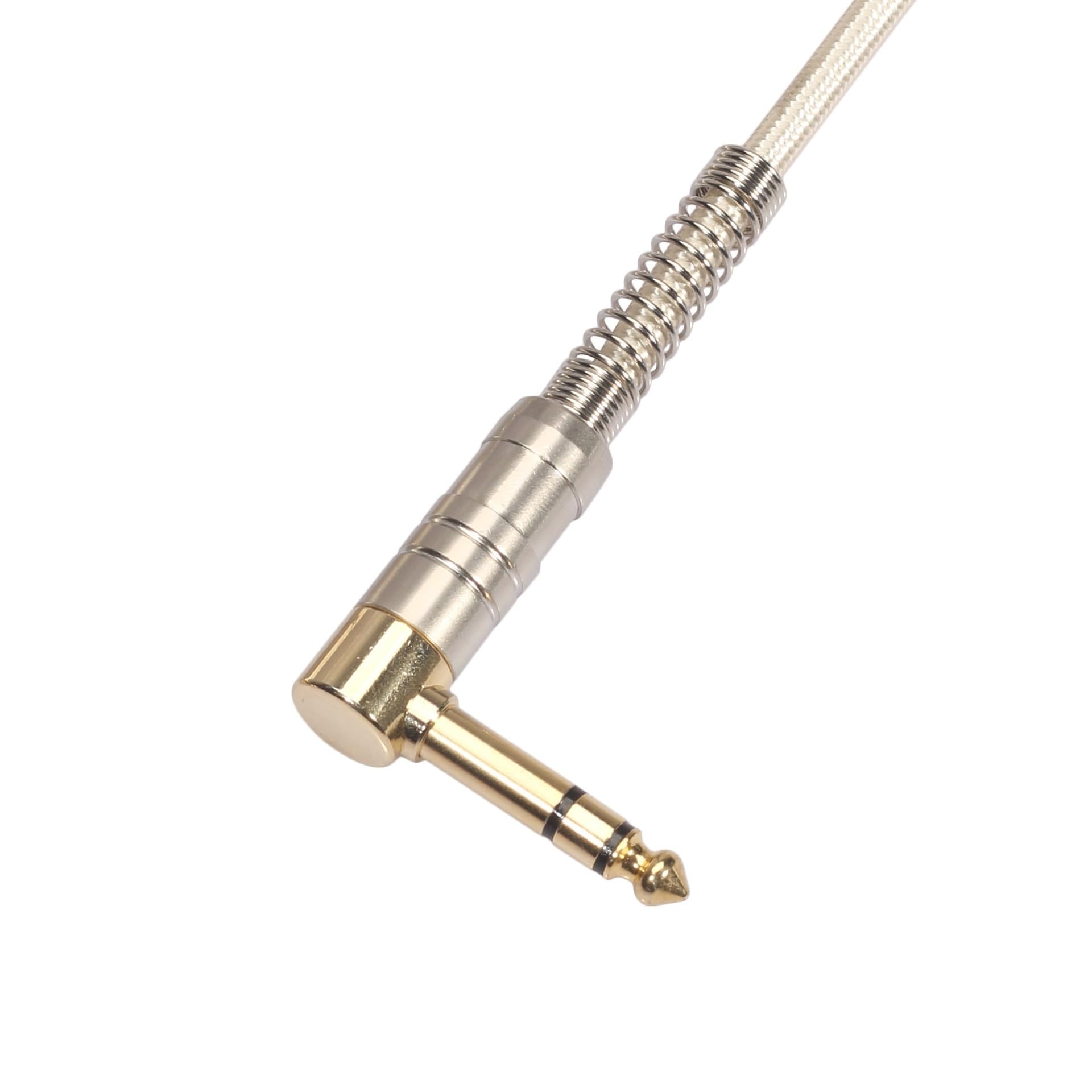 Cables para instrumentos Cable De Recto Con Reducción De Ruido Y Doble Blindaje Con Cabezal Chapado En Oro Para Guitarra Eléctrica De 6,35 Mm De Codo Estéreo(300cm)