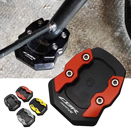 LongGreat Motorrad Stützfuß Fußpolster Polster Seitenständer Für Honda CB300R CB650F CB650R CBR250R CBR250RR CBR300R CBR500R CBR650F CBR650R (rot,CBR500R)