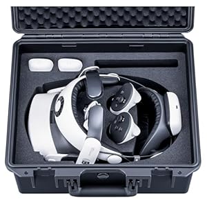 Lykus Titan OQ220 Wasserdicht Tasche Koffer für Quest 3S/Quest 3 und BOBOVR S3 Pro/M3 Pro/Kiwi Design H4 Halo Kopfband mit Akku, besserer Schutz [NUR Koffer]