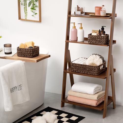 GRANNY SAYS Wicker Baskets for Organizing, Nesting Storage Baskets for Shelves, 1 Large and 2 Small Wicker Baskets Waterproof, Dark Brown, 3-Pack - Image 3