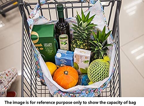 Image of Designer Pattern Reusable and Foldable Shopping Bag /Tote Hand bag /Travel Bag /Grocery Bag | Heavy Duty, Eco Friendly | Compact, Lightweight and Convenient