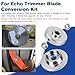 Brush Cutter Blade Kit For Echo SRM 225 Blade Conversion Kit C535000160 C535000150 90051100010 6103150713 Replacement Echo Trimmer Attachment Fit All SRM Family, Except The High Torque Version