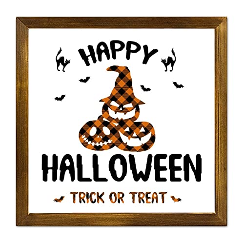 Cadre bois Happy Halloween décoration murale élégante maison haut de gamme