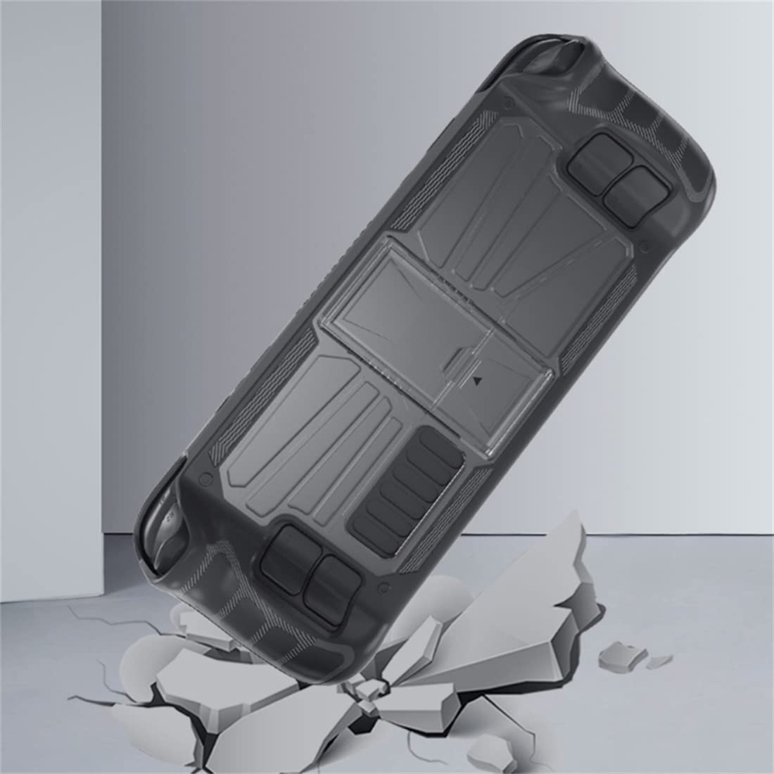 For Steam Deck Game Console TPU+PC Protective Shell Bracket Peripheral Accessories Tempered Film Sticker