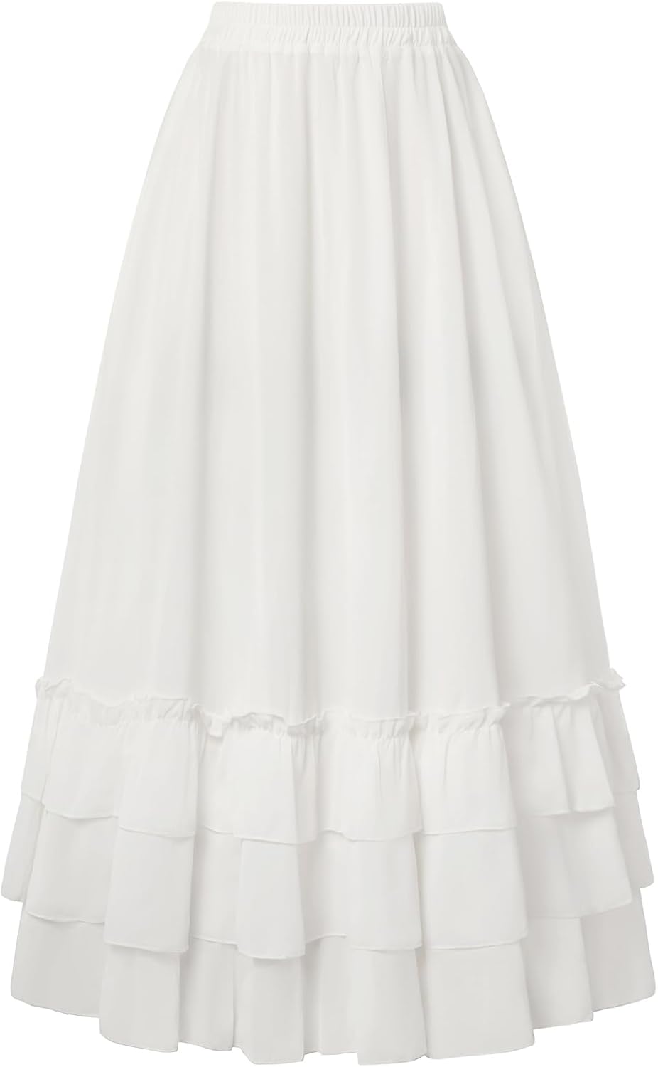 Scarlet Darkness Maxi Skirts for Women Long Renaissance Skirt Flowy Ruffle Tiered Skirt