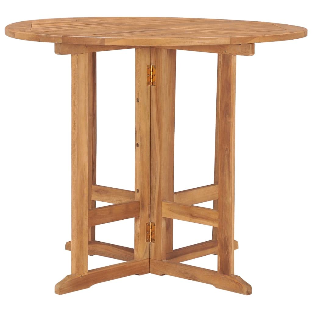 Tavolo da pranzo pieghevole in legno massello di teak per esterni, mobili da giardino, scrivania pieghevole