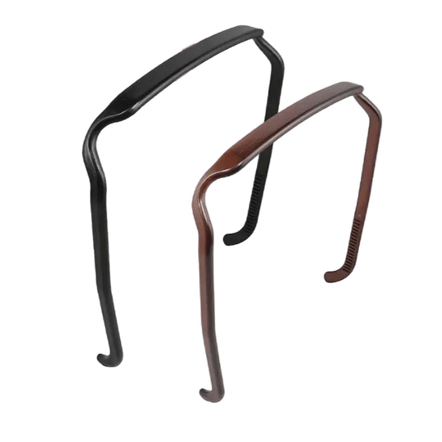 LBshmao-DSunglasses Headband, 2 Pack Curly Thick Hair Large Headband, Invisible Hair Hoop, Women Square Headband, Hairstyle Fixing Tool for Curly Hair (Brown+Black)