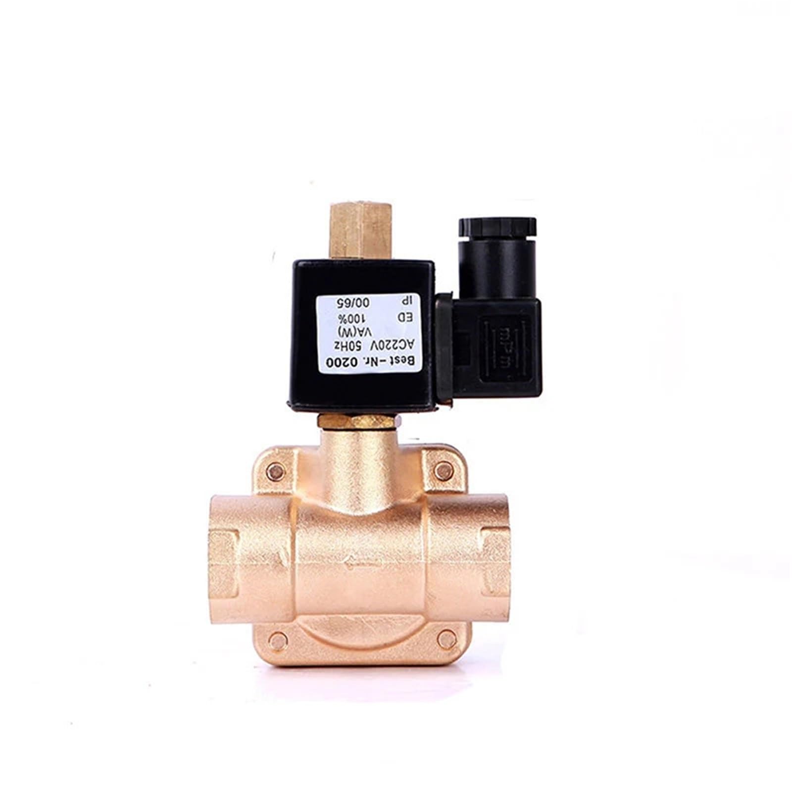 3/4" Normally Open High Pressure Solenoid Valve 240V AC 0955 Brass(NPT-240VAC-VITON-SEAL)