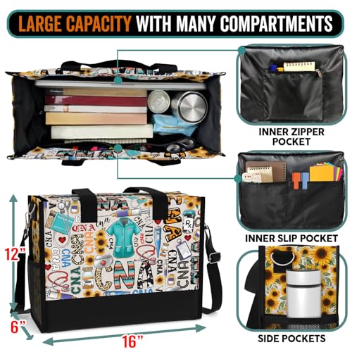 Bolsa Tote impermeable grande 84hoods con cierres y bolsillos miniatura 5