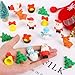 CCINEE 30Pcs Christmas 3D Erasers Bulk, Detachable and Assemblable Holiday Santa Reindeer Snowman Puzzle Erasers for Classroom Rewards Christmas Stocking Stuffers