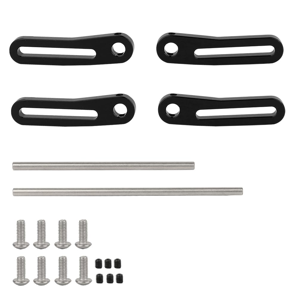 Metal Front Rear Modular Bumper Bull Bars for 1/10 RC Crawler Chassis LCG TRX4 TRX6 SCX10 Capra Dodge Power Wagon Upgrade Parts (Black)