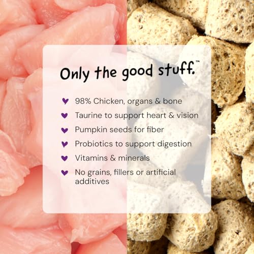 Stella & Chewy's Freeze-Dried Raw Cat Dinner Morsels - Premium Chicken Recipe with 98% Cage-Free Meat & Organs - Natural Grain-Free Cat & Kitten Food - Made in USA - 3.5 oz - image 3