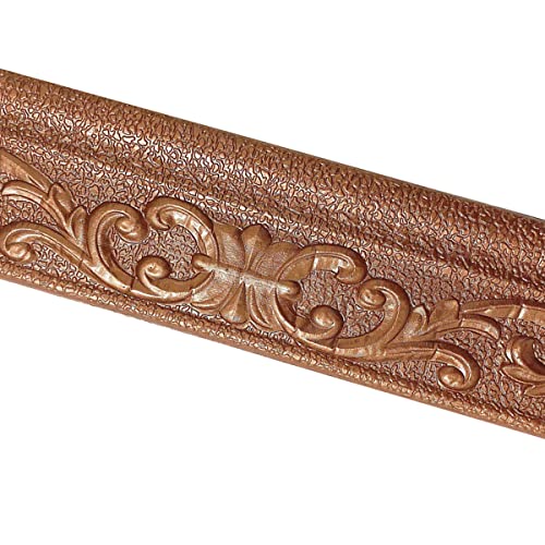 Moldura de espuma flexible autoadhesiva de 2.3m para borde de pared 3D bronce 2