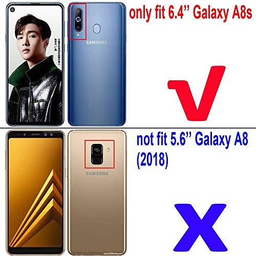 Image of COVERBLACK Soft Rubber Back Cover Compatible Model for Samsung A8s - Transparent