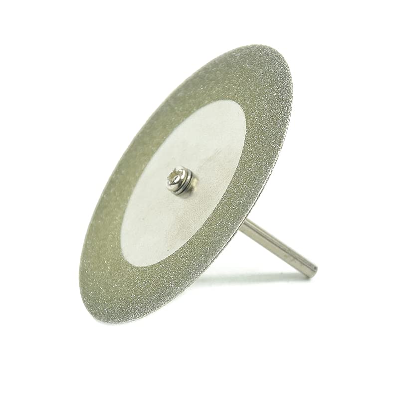 Ostrza do cięcia szkła, 5-częściowe diamentowe tarcze tnące z trzpieniem 16-60 mm do narzędzi Dremel i obrotowych(50mm With Shank)