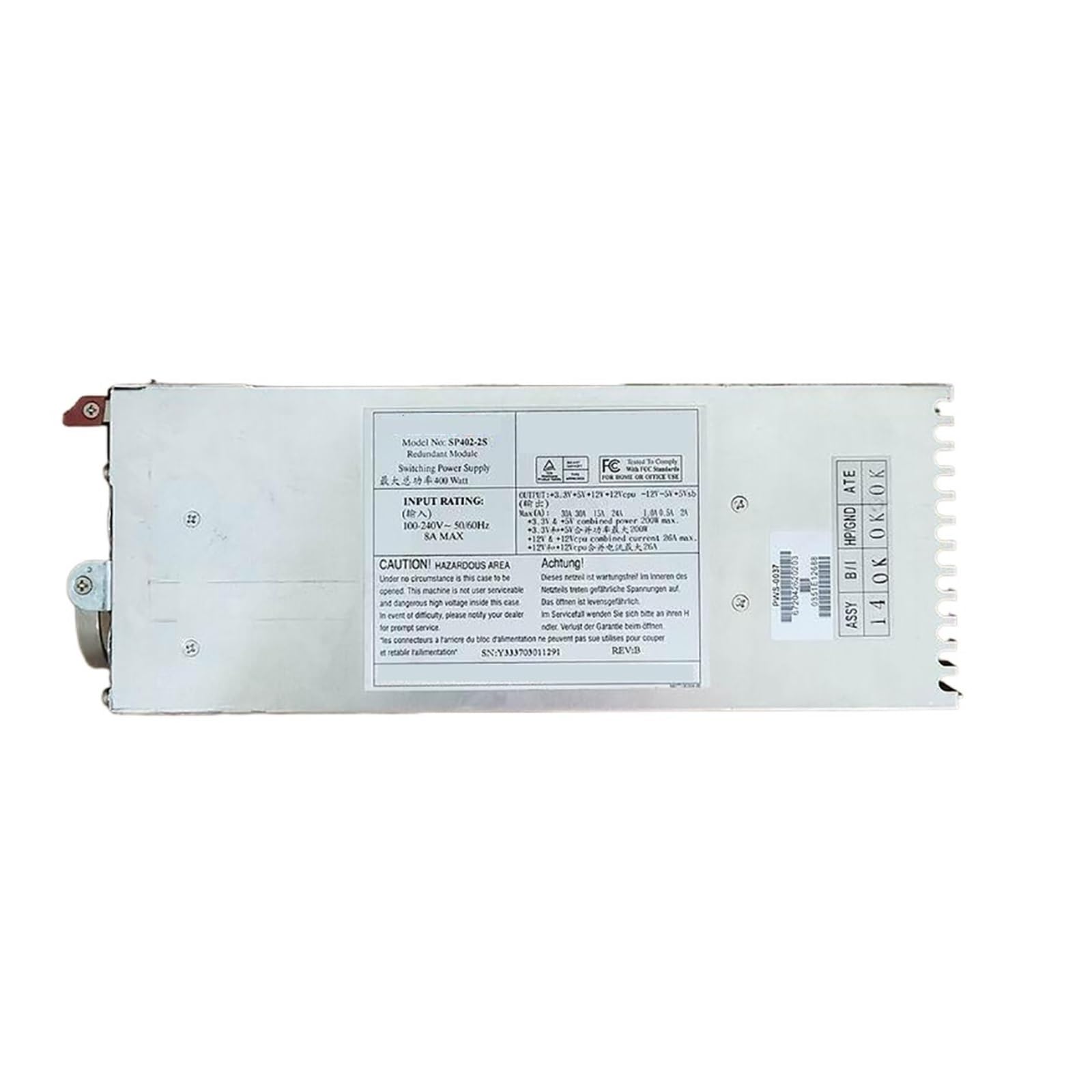 Server-Netzteil for Hot-Swap-fähige redundante Module SP402-2S 400 W