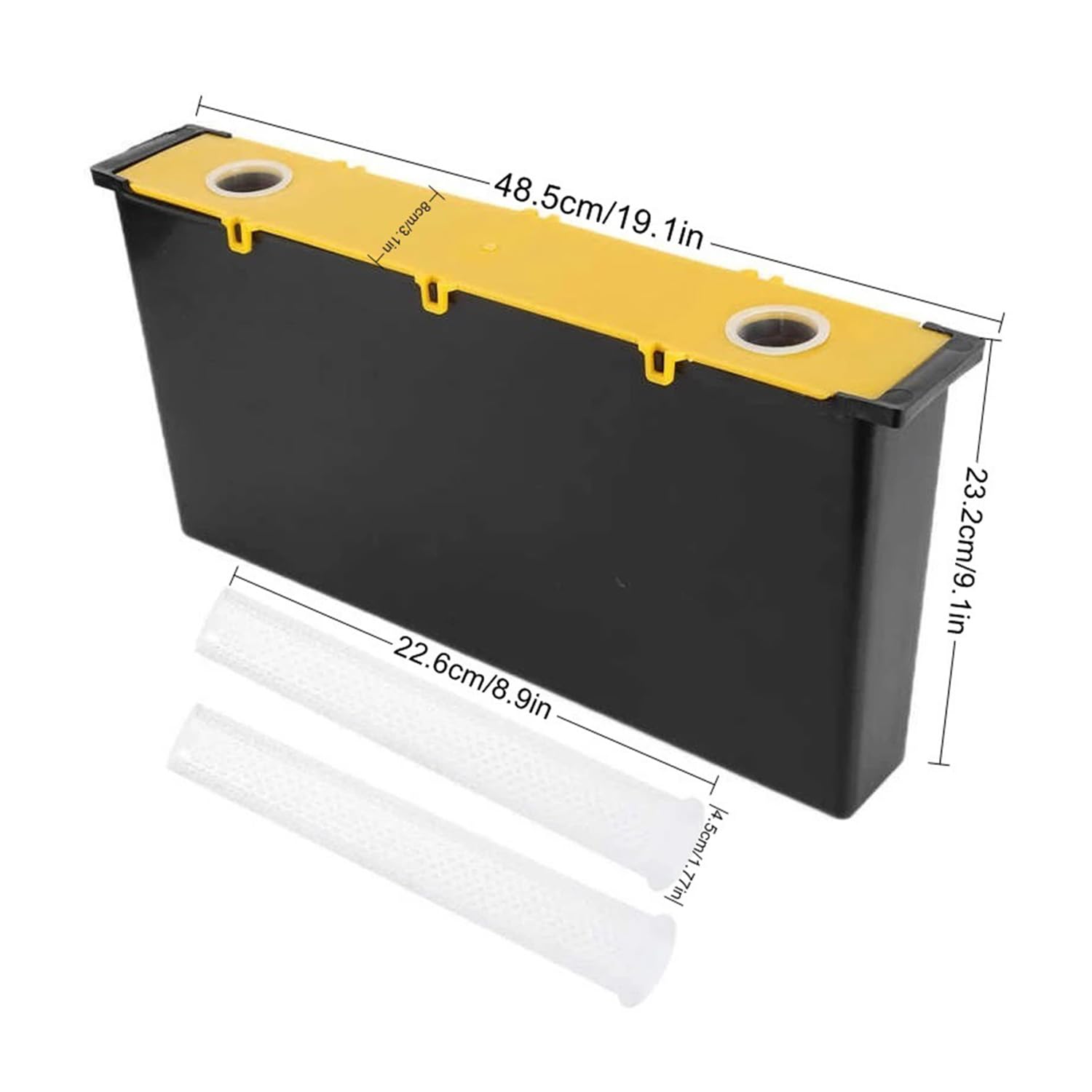 Lot de 4 mangeoires à abeilles de 6,5 L avec cadre profond, fournitures d'apiculture, outils d'équipement