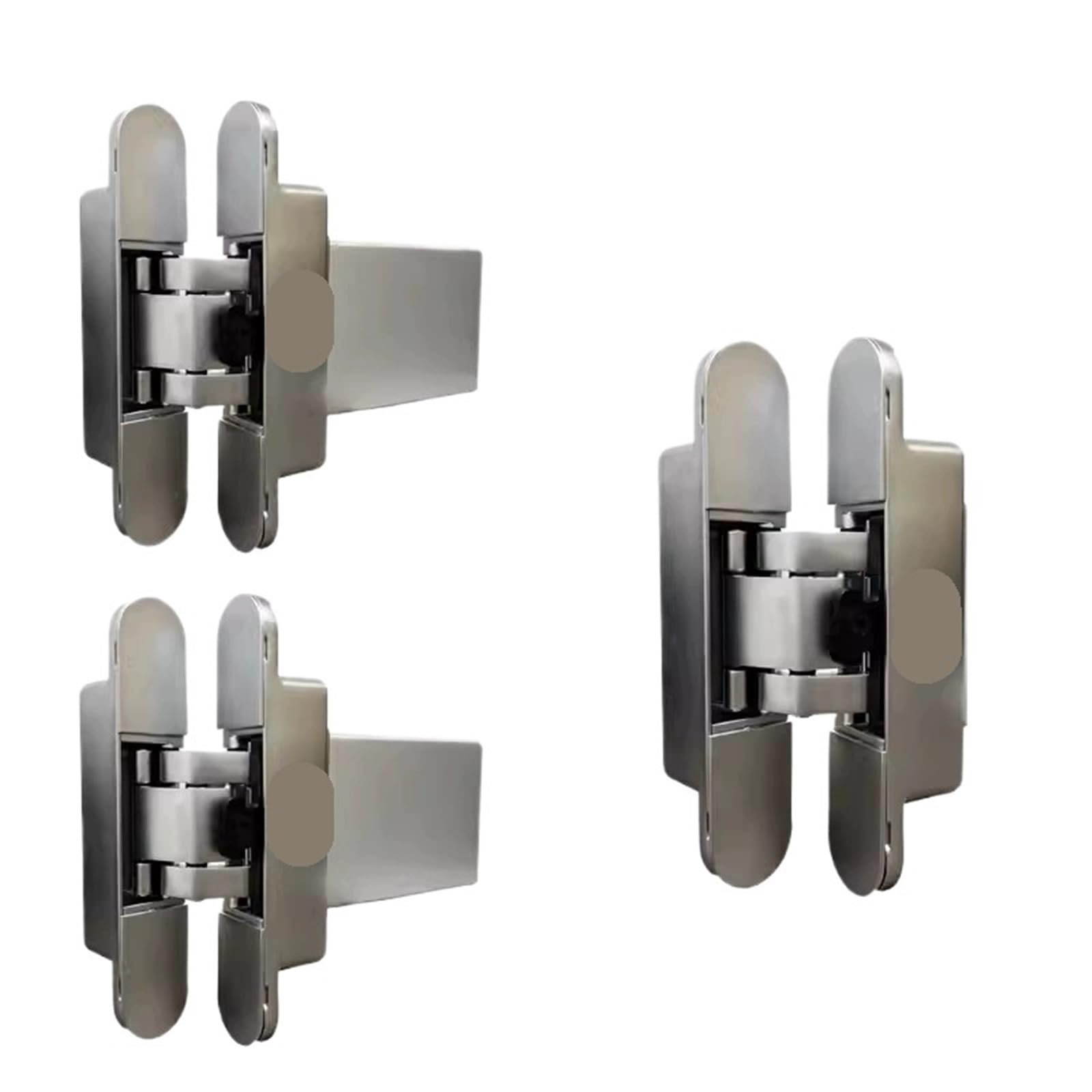 2pcs Invisible Hinges Hidden Door Cross Hinges(Silvery80kg)
