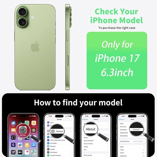 GRECAZO Magnetic Slim Frameless Case for iPhone 17, Dark Green by GRECAZO - Used condition - Image 2