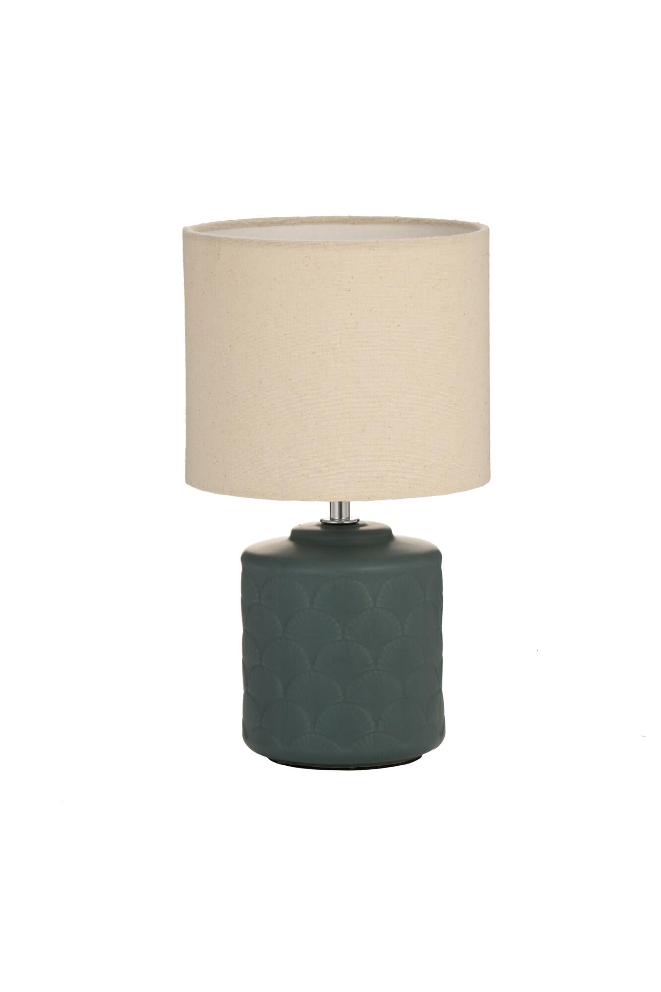 Pauleen 48326 Table luminaire Glowing Soul E14 max. 20W Cream, Dark Green Fabric, Ceramic