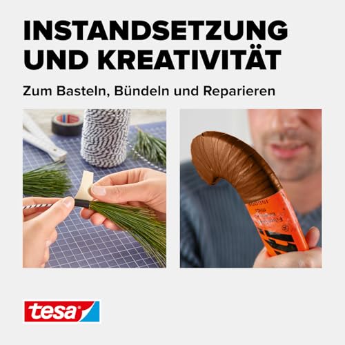 tesa extra Power Perfect Gewebeband - Braun - 2,75 m x 38 mm – Ansicht 6