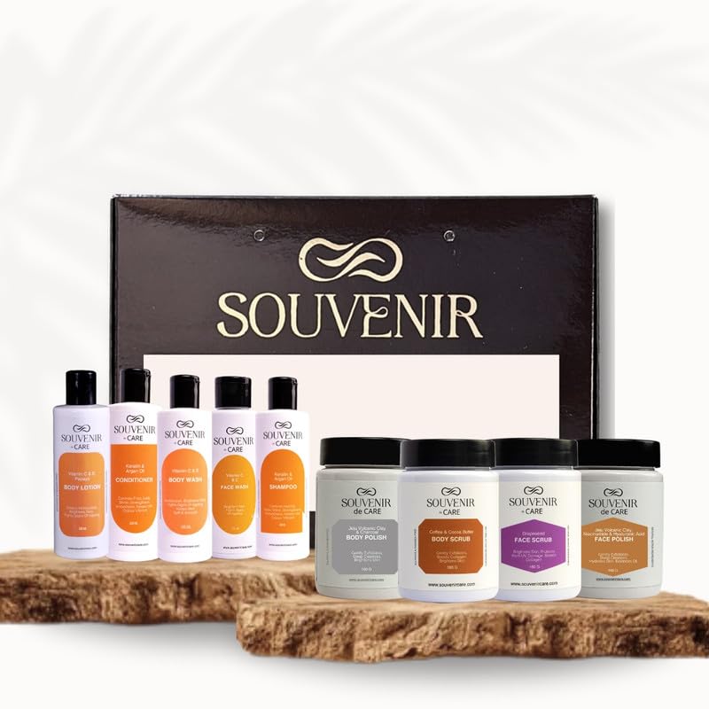 Self-Care Combo | Skincare & Haircare Set for Men & Women | Includes Body Lotion, Shampoo, Conditioner, Body Wash, Face Wash, Polishes & Scrubs | Sulphate & Paraben Free-image-0