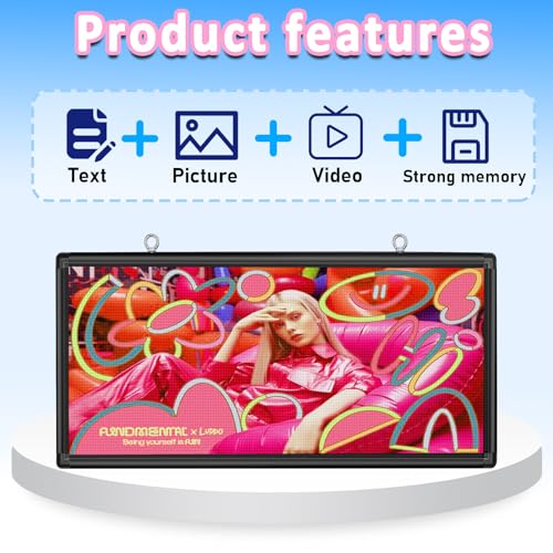 Image of Commercial Grade P6 Outdoor Programmable LED Sign IP45 Waterproof High-Brightness Digital Display, Energy Saving LED Panel for Business, Events, Retail & Stock Ticker Scrolling Text /Logo Advertising Screen