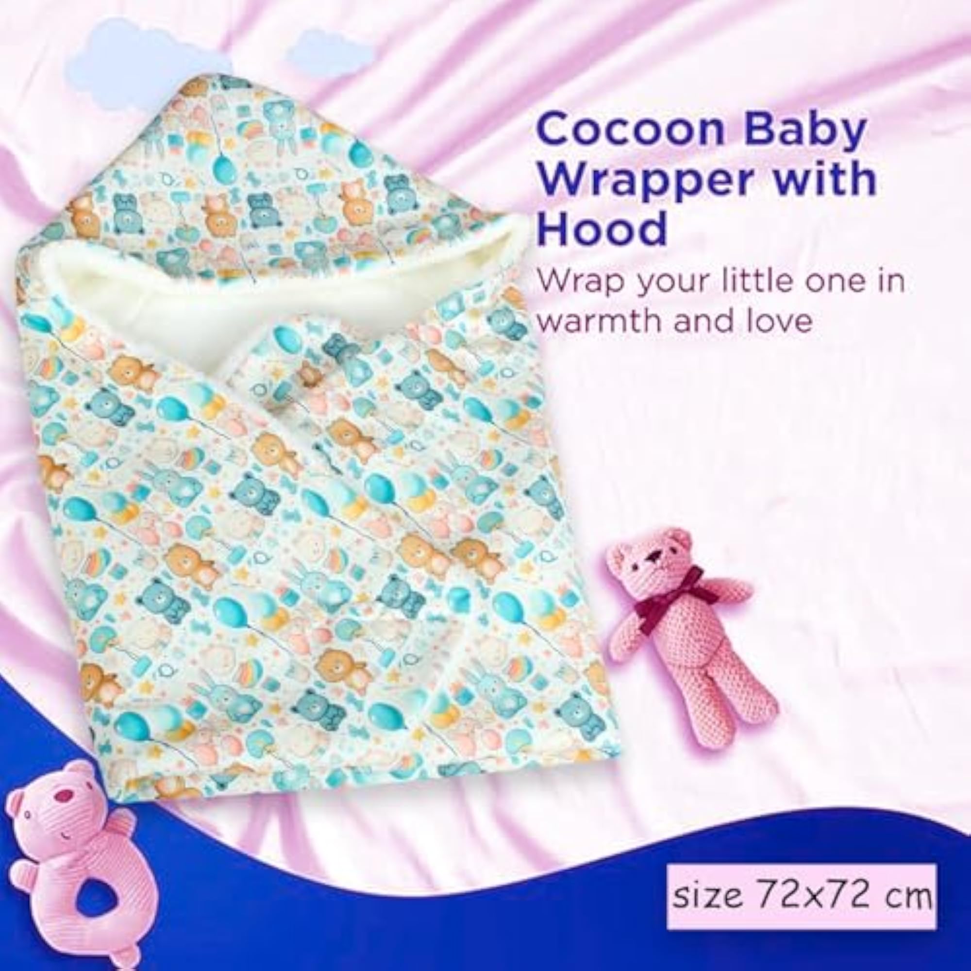 All Season Soft Baby Blanket Swaddler Wrapper
