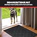 SlipToGrip Universal Door Mat, Plaid Design - Black, 35 x 23 - Anti Slip, Durable & Washable, Outdoor & Indoor Floor Welcome Mat Door Mat Entry -Rug for Garage, Patio, Front Door, Dust Absorbent
