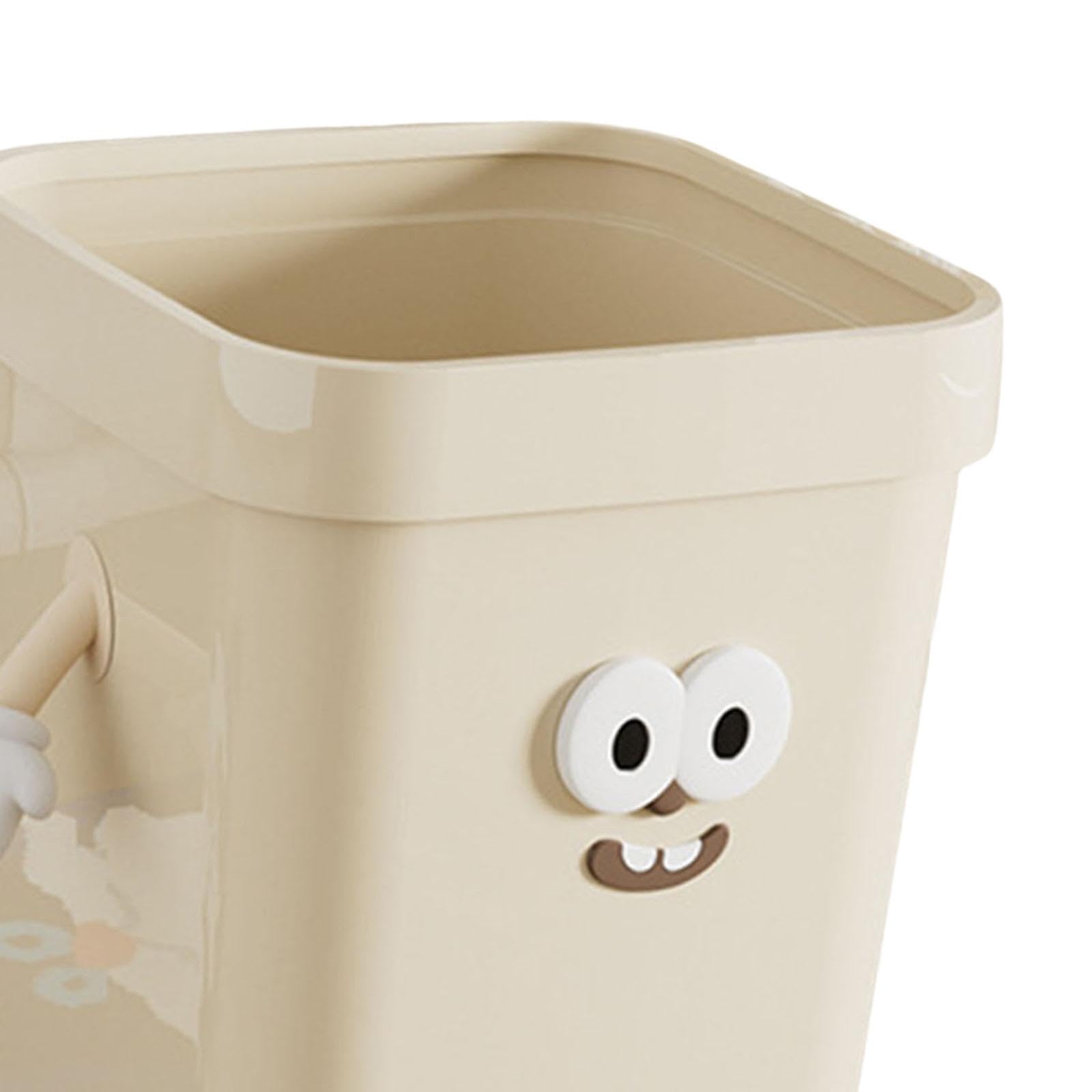 Colcolo Mülleimer, Papierkorb, lustig, leicht, stabil, quadratisch, süßer Mülleimer, Haushaltskomposteimer für Wohnheim, unter dem Schreibtisch, Badezimmer, Groß Stehend
