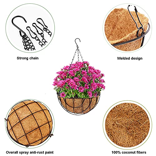 Nutroeno 12 Inch Coco Liner Hanging Planter With Bracket thumb #3