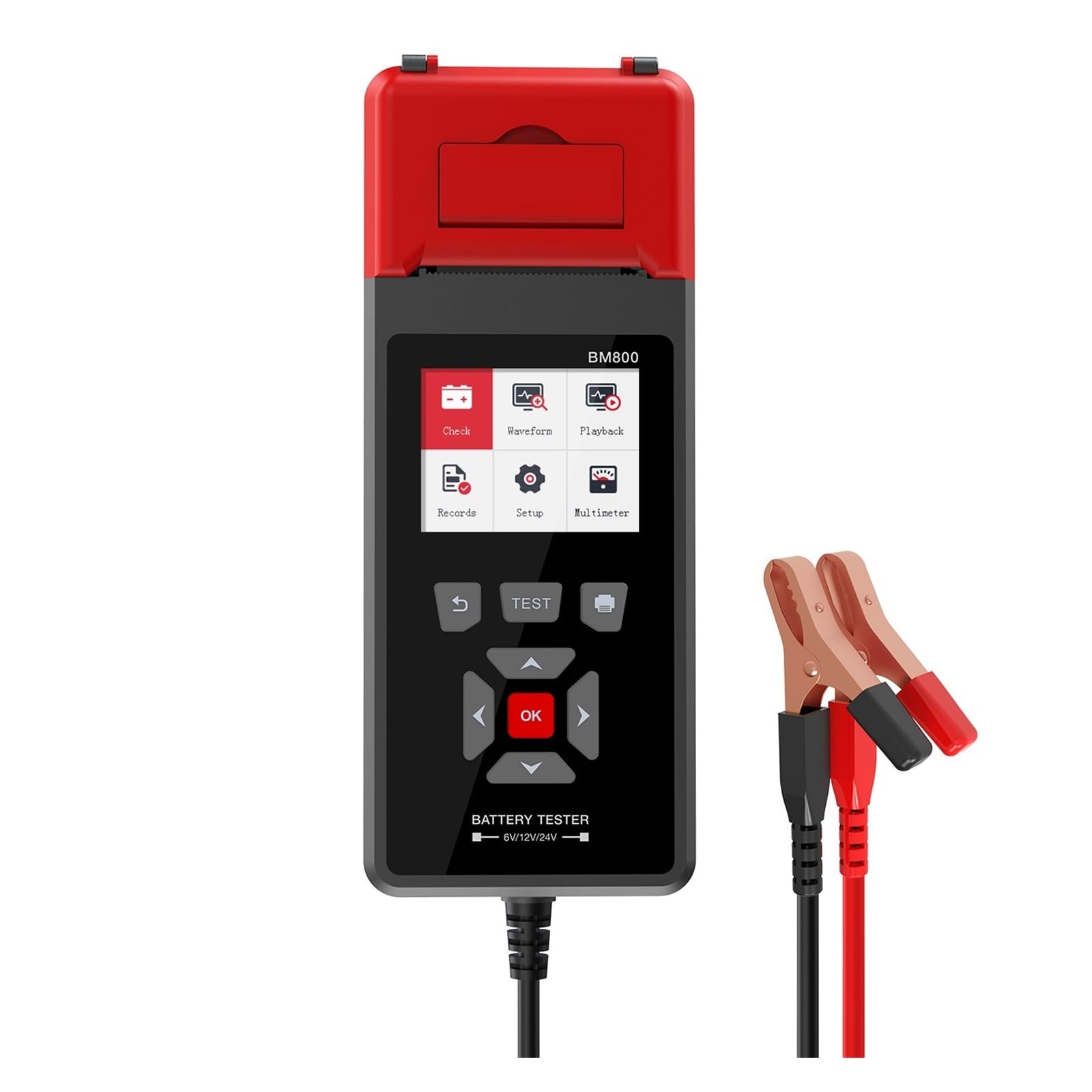Tester per batteria auto, analizzatore 12 V, rilevatore di batteria per