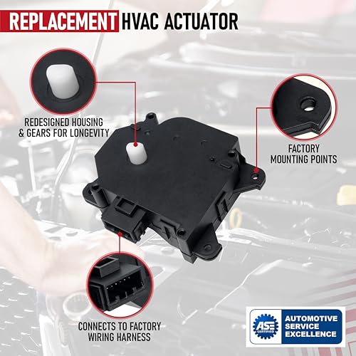 Image of HVAC Air Blend Door Actuator Mode Replacement by AA Ignition - Replaces Parts 604-879, 79140-SNA-A01, 79140SNAA01 - Compatible with 2006, 2007, 2008, 2009, 2010, 2011 Honda Civic - Air Mode Actuator
