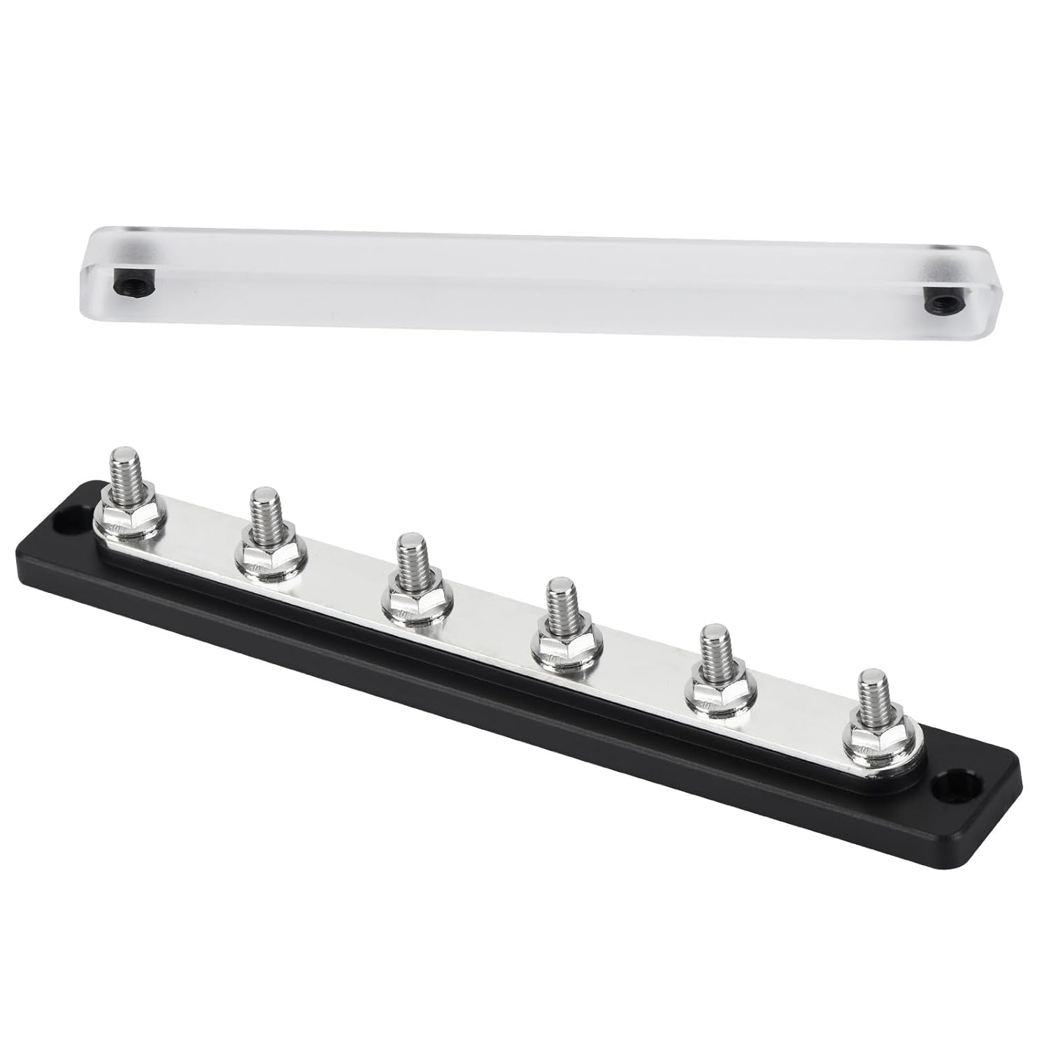 GLOSO Common Busbar 3/8” Power Distribution Block Marine Bus bar Battery Terminal Distribution Block 150 Amp Rating 6P