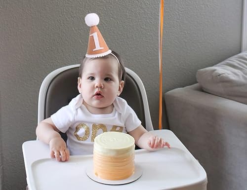 Miniatura 3 de Sombrero de fiesta de primer cumpleaños para bebé, hecho a mano, de lana para niños, accesorios de cabina de fotos, telón de fondo, aplastamiento de