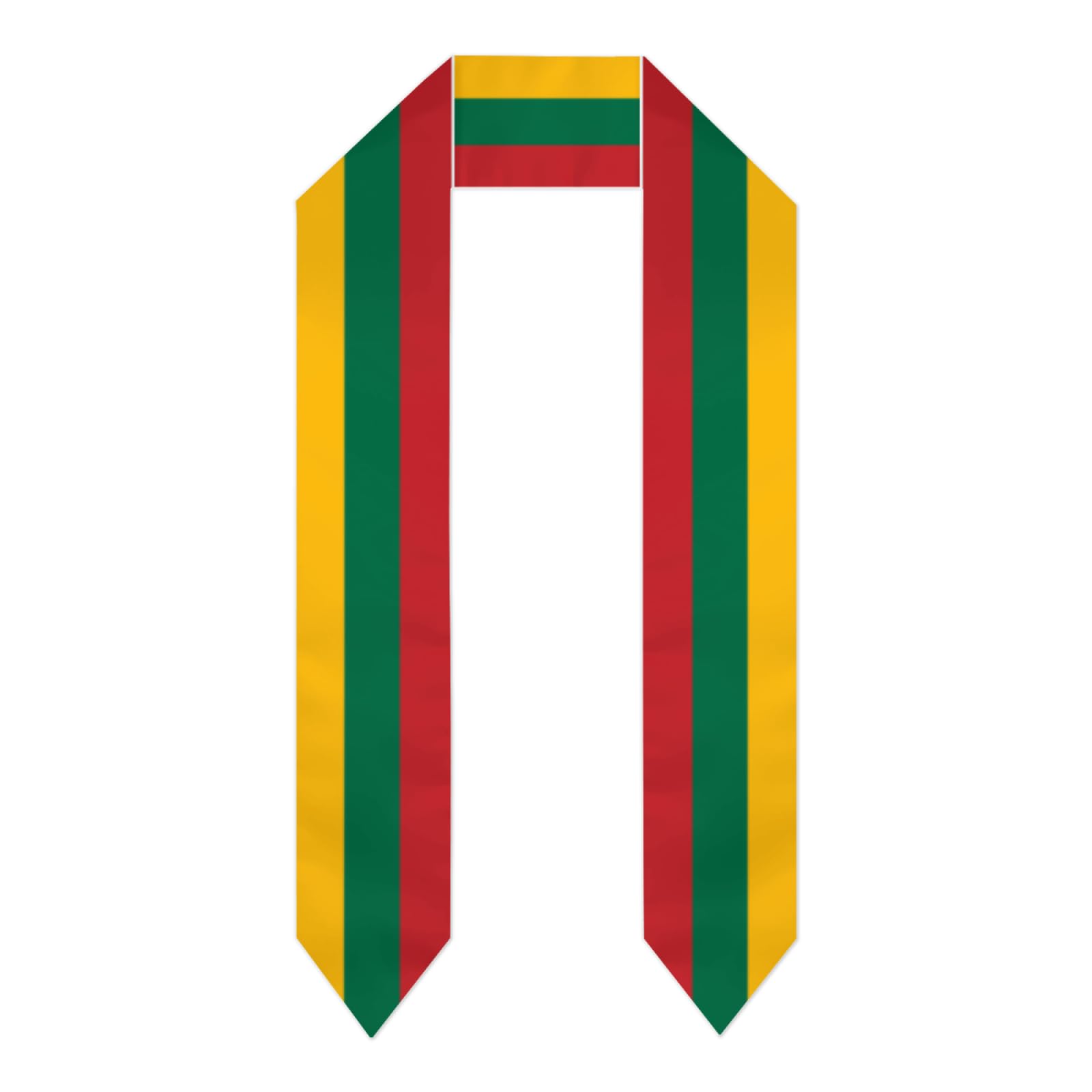 Vintage Lithuania Lithuanian Flag Graduation Stole Shawl Sash for Men Women Unisex Adult Double Sided Lightweight Soft Scarf Class of 2025 Graduate Gift for Study Aboard International Students