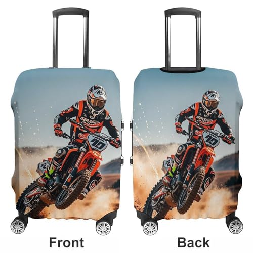 Sports Motorcycle Luggage Covers for Suitcases, Washable Travel Accessories, Anti-Scratch & Dust Protection Suitcase Cover Protector Fits 19-32 Inch Luggage L3