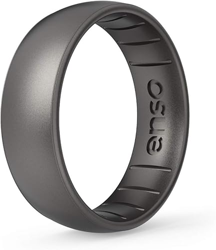 Enso Rings - Anillo de silicona Classic Elements con elementos preciosos cómodo, transpirable y seguro.